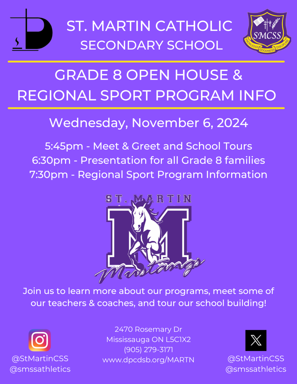 Regional Sports Program Open House Poster